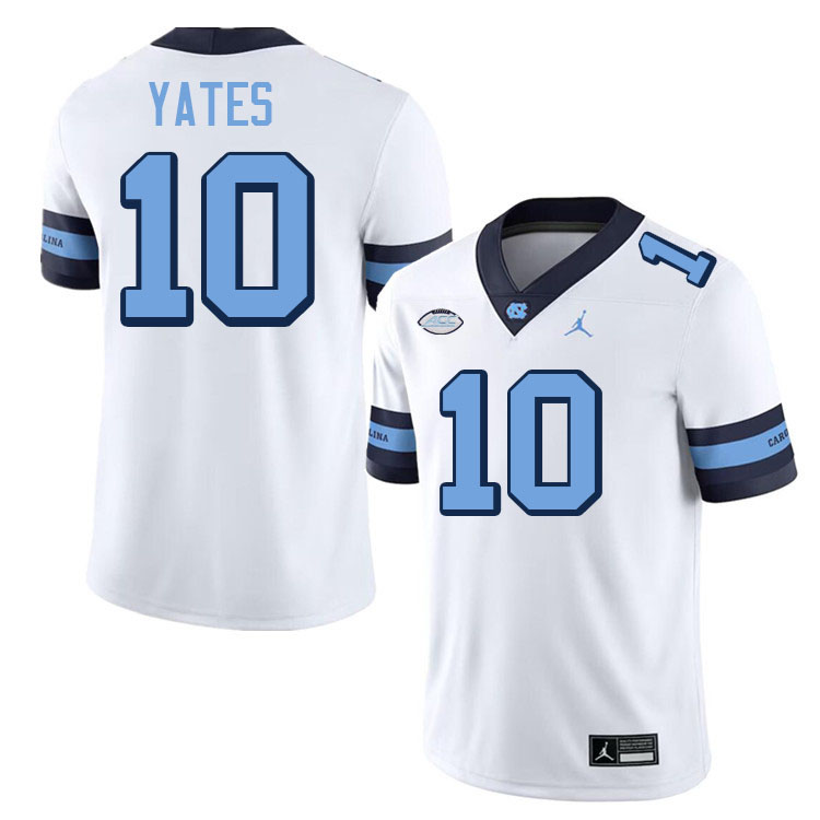 #10 Pryce Yates North Carolina Tar Heels College Football Jersey Stitched-Retro White